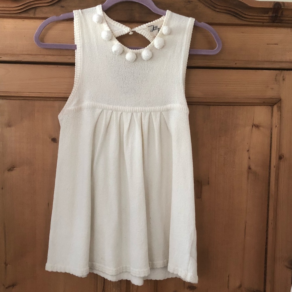 Milly Sleeveless Sweater w/ Pom Poms